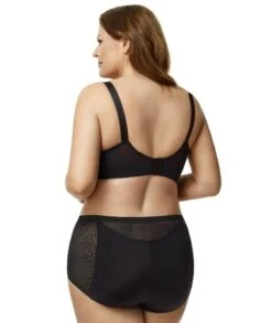 Elila Leopard Lace Underwired Bra - Black -BRASTOGO Sales elila 2211 leopard lace underwired bra black2