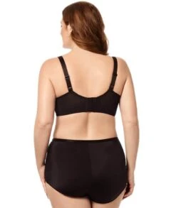 Elila Embroidered Microfiber Underwired Bra - Black Silver -BRASTOGO Sales elila 2401 embroidered microfiber underwired bra black silver 3