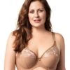 Elila Embroidered Microfiber Underwired Bra - Mocha -BRASTOGO Sales elila 2401 embroidered microfiber underwired bra mocha1