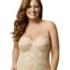 Elila Underwired Lace Strapless Longline Bra - Nude -BRASTOGO Sales elila 6621 underwired lace strapless longline bra nude1