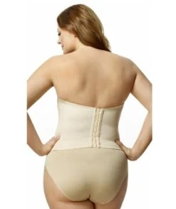 Elila Underwired Lace Strapless Longline Bra - Nude -BRASTOGO Sales elila 6621 underwired lace strapless longline bra nude2