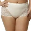 Elila Cheeky Stretch Lace Brief - Ivory -BRASTOGO Sales elila cheeky stretch lace brief ivory curvy 1