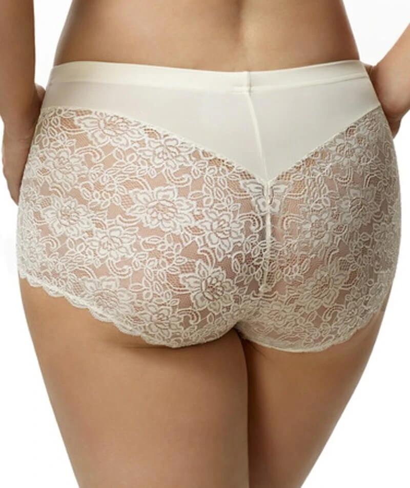 Elila Cheeky Stretch Lace Brief - Ivory 4 Elila Cheeky Stretch Lace Brief - Ivory - Image 2