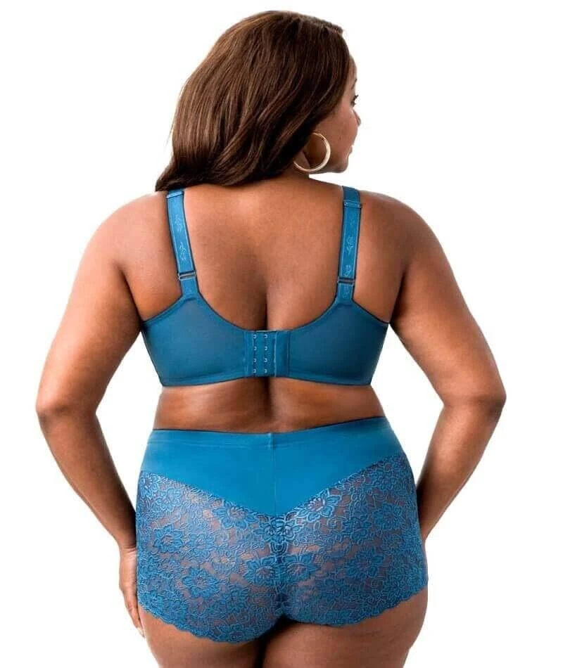 Elila Cheeky Stretch Lace Brief - Teal 9 Elila Cheeky Stretch Lace Brief - Teal - Image 7