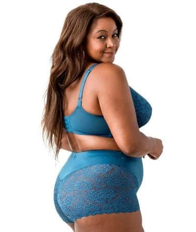 Elila Cheeky Stretch Lace Brief - Teal 10 Elila Cheeky Stretch Lace Brief - Teal - Image 8