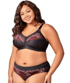 Elila Swiss Embroidered Soft Cup Wirefree Bra - Black -BRASTOGO Sales elila swiss embroidered soft cup bra black 2