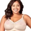 Elila Swiss Embroidered Soft Cup Wirefree Bra - Nude