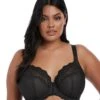 Wacoal Elomi Charley Underwire Stretch Plunge - Black -BRASTOGO Sales elomi 4382 charley underwire plunge black 1