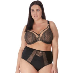 Wacoal Elomi Sadie Underwire Balcony Bra - Black -BRASTOGO Sales elomi 4430bk sadie underwire balcony bra