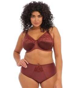 Wacoal Elomi Cate Underwired Full Cup Banded Bra - Dark Copper -BRASTOGO Sales elomi cate underwired full cup banded bra dark copper 2