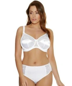 Wacoal Elomi Cate Underwired Full Cup Banded Bra - White -BRASTOGO Sales elomi cate underwired full cup banded bra white