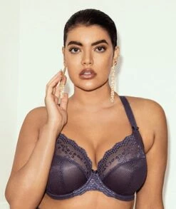 Wacoal Elomi Charley Underwire Stretch Plunge Bra - Storm -BRASTOGO Sales elomi charley underwire stretch plunge bra storm 7