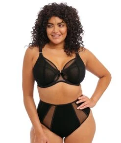 Wacoal Elomi Kintai Underwired Plunge Bra - Black -BRASTOGO Sales elomi kintai underwired plunge bra black 2