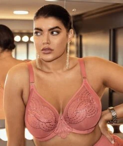 Wacoal Elomi Priya Underwired Plunge Bra - Rosegold -BRASTOGO Sales elomi priya underwired plunge bra rosegold 5