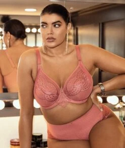 Wacoal Elomi Priya Underwired Plunge Bra - Rosegold -BRASTOGO Sales elomi priya underwired plunge bra rosegold 6