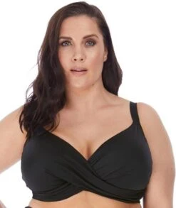 Wacoal Elomi Swim Magnetic Underwire Plunge Bikini Top - Black