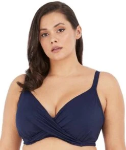 Wacoal Elomi Swim Magnetic Underwired Plunge Bikini Top - Midnight