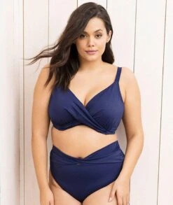 Wacoal Elomi Swim Magnetic Underwired Plunge Bikini Top - Midnight -BRASTOGO Sales elomi swim magnetic underwired plunge bikini top midnight 6