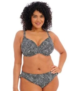 Wacoal Elomi Swim Pebble Cove Underwired Plunge Bikini Top - Black -BRASTOGO Sales elomi swim pebble cove underwired plunge bikini top black 2