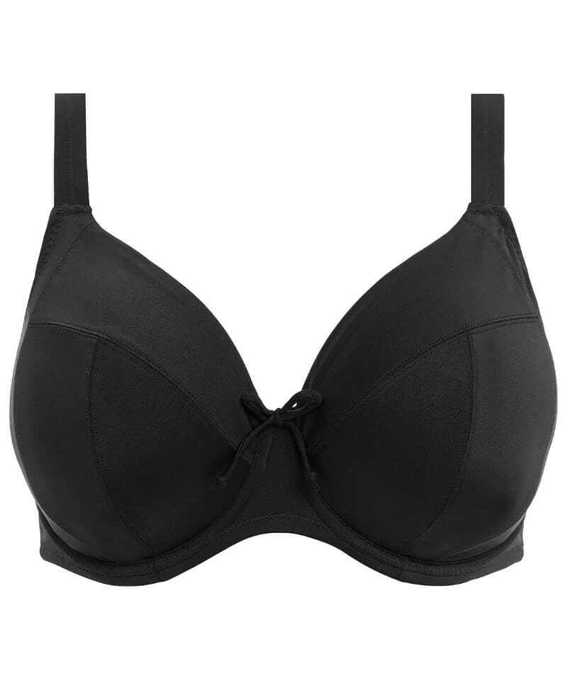 Wacoal Elomi Swim Plain Sailing Underwired Plunge Bikini Top - Black 7 Wacoal Elomi Swim Plain Sailing Underwired Plunge Bikini Top - Black - Image 5