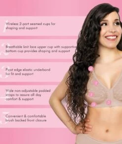 Exquisite Form Fully Front Close Wirefree Posture Bra With Lace - Beige 15 Exquisite Form Fully Front Close Wirefree Posture Bra With Lace - Beige -BRASTOGO Sales exquisite 5100565 front opening non underwired nylon posture bra beige 1