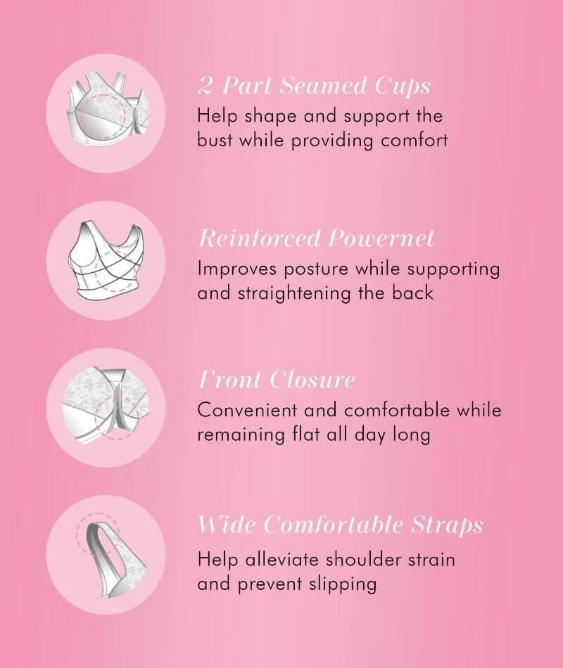 Exquisite Form Fully Front Close Wirefree Posture Bra With Lace - Beige 7 Exquisite Form Fully Front Close Wirefree Posture Bra With Lace - Beige - Image 5