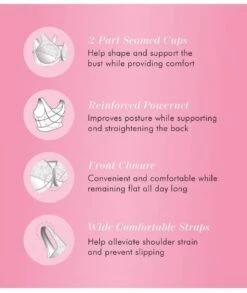 Exquisite Form Fully Front Close Wirefree Posture Bra With Lace - Walnut -BRASTOGO Sales exquisite 5100565w front opening non underwired nylon posture brawalnut 1