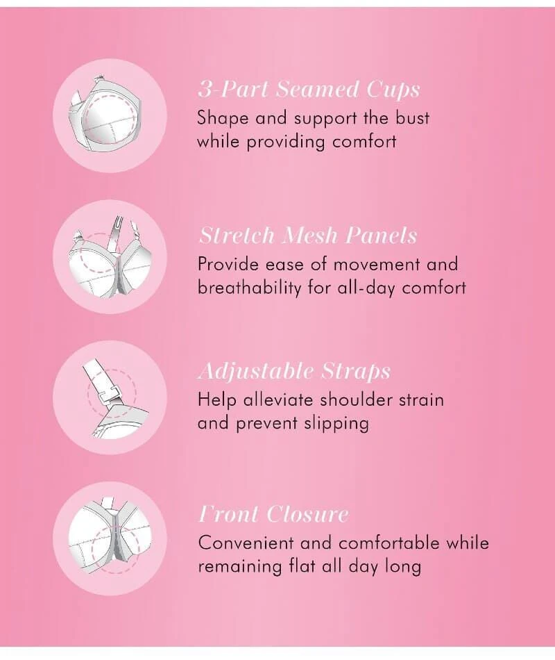 Exquisite Form Fully Front Close Wirefree Classic Support Bra- White 7 Exquisite Form Fully Front Close Wirefree Classic Support Bra- White - Image 5