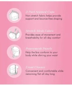 Exquisite Form Fully Front Close Longline Wirefree Posture Bra - White -BRASTOGO Sales exquisite form fully 5107530 front close longline posture bra white 1