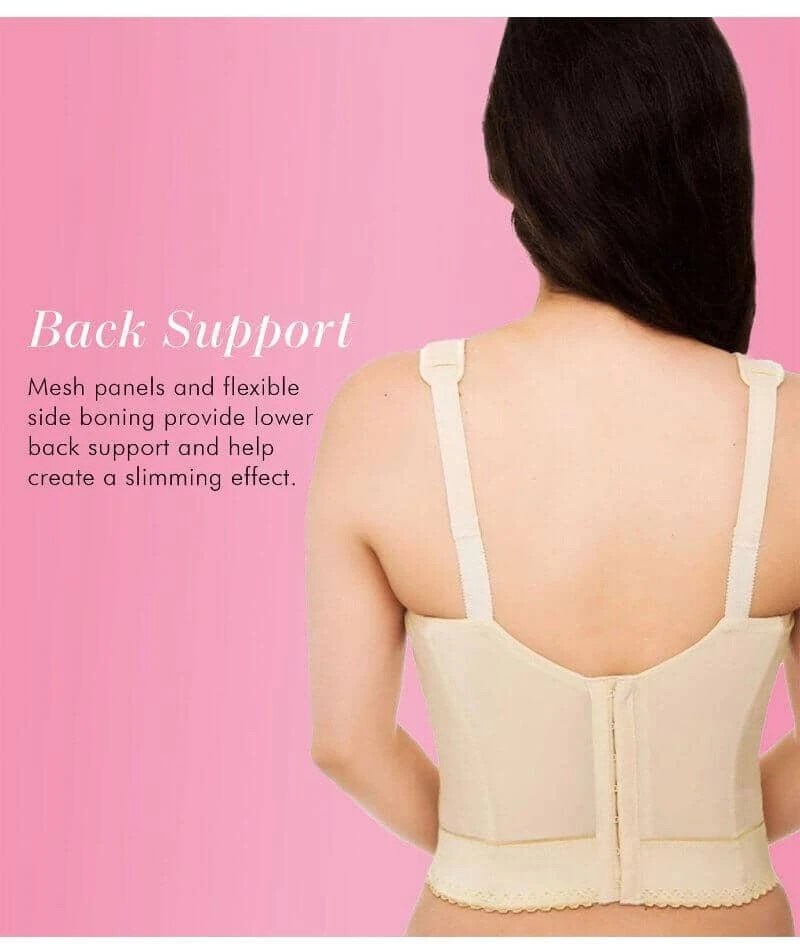 Exquisite Form Fully Back Close Longline Wirefree Bra - Beige 8 Exquisite Form Fully Back Close Longline Wirefree Bra - Beige - Image 6