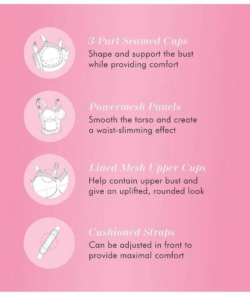 Exquisite Form Fully Back Close Longline Wirefree Bra - White 10 Exquisite Form Fully Back Close Longline Wirefree Bra - White - Image 8