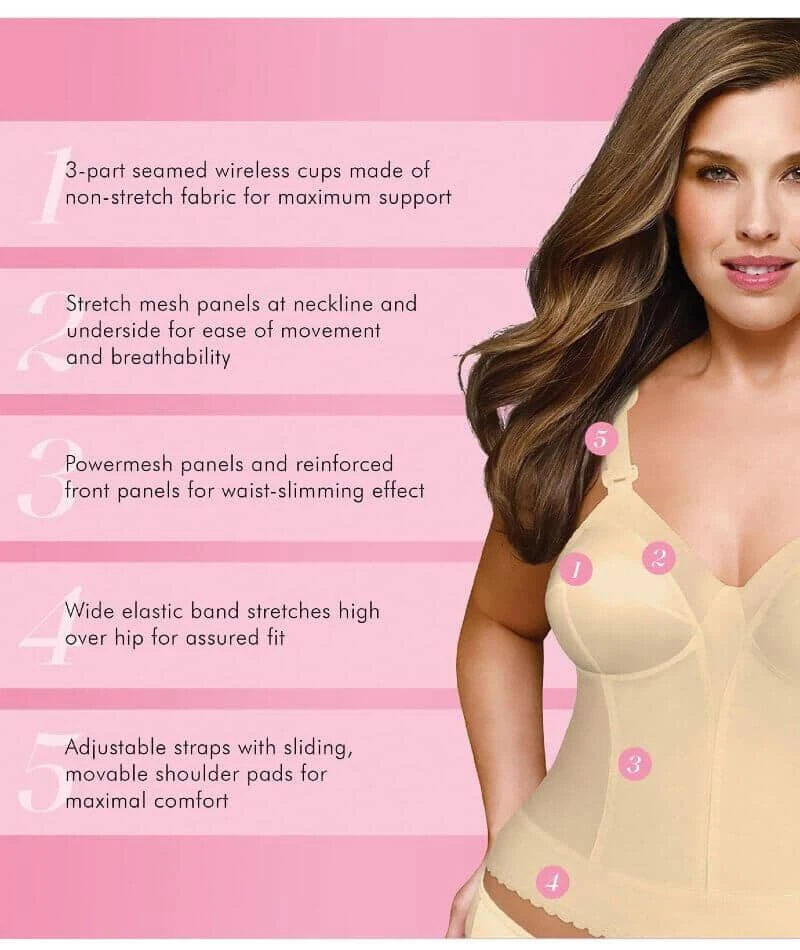 Exquisite Form Fully Back Close Longline Wirefree Bra - Beige 7 Exquisite Form Fully Back Close Longline Wirefree Bra - Beige - Image 5