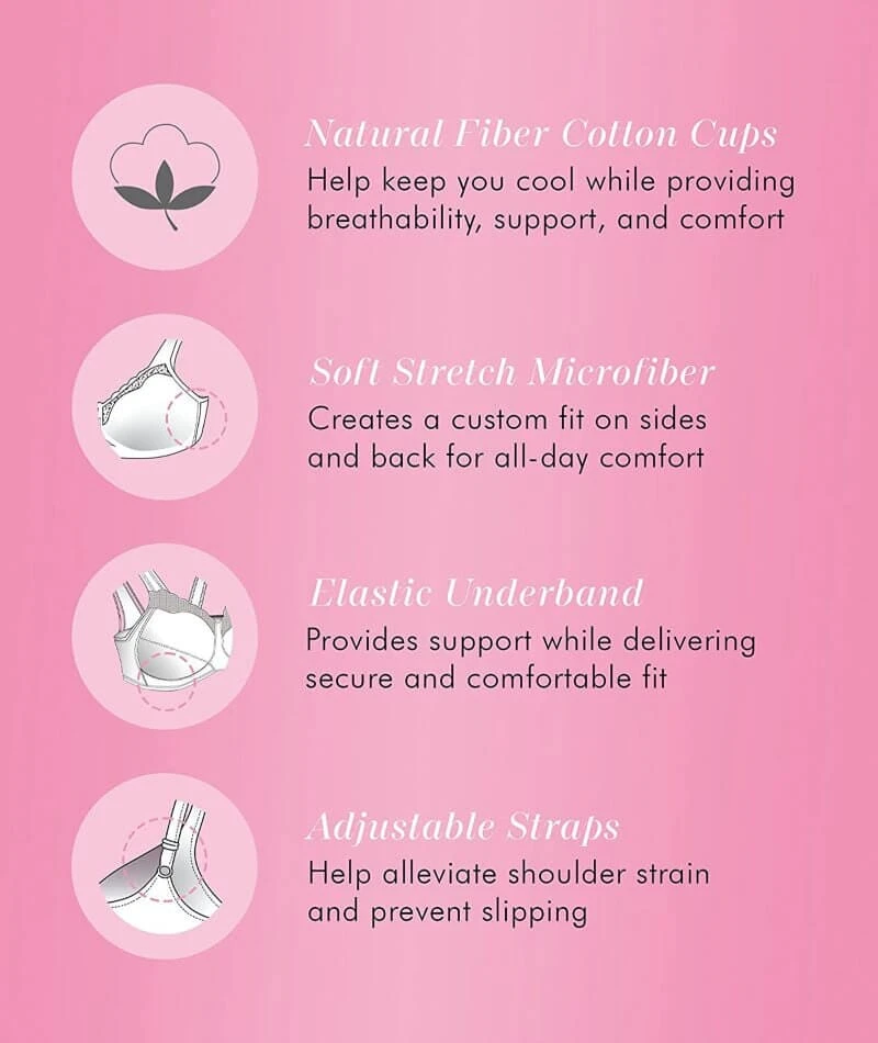 Exquisite Form Fully Cotton Soft Cup Wirefree Bra With Lace - Damask Neutral 8 Exquisite Form Fully Cotton Soft Cup Wirefree Bra With Lace - Damask Neutral - Image 6