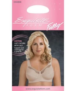Exquisite Form Fully Cotton Soft Cup Wirefree Bra With Lace - Damask Neutral 13 Exquisite Form Fully Cotton Soft Cup Wirefree Bra With Lace - Damask Neutral -BRASTOGO Sales exquisite form fully cotton soft cup bra with lace damask neutral5