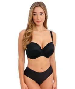 Wacoal Fantasie Smoothease Underwire Moulded T-Shirt Bra - Black -BRASTOGO Sales fantasie smoothease underwire moulded t shirt bra black 2