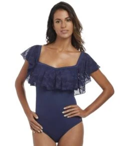 Wacoal Fantasie Swim Marseille Underwire Bardot Full Piece Suit - Twilight -BRASTOGO Sales fantasie swim 6688 marseille underwire bardot full piece suit 5