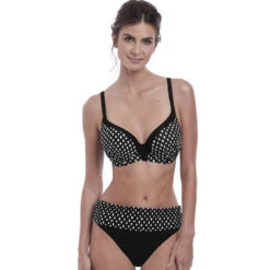 Wacoal Fantasie Swim Santa Monica Underwire Moulded Bikini Top - Black/White -BRASTOGO Sales fantasie swim 6721 santa monica underwire moulded bikini top 3