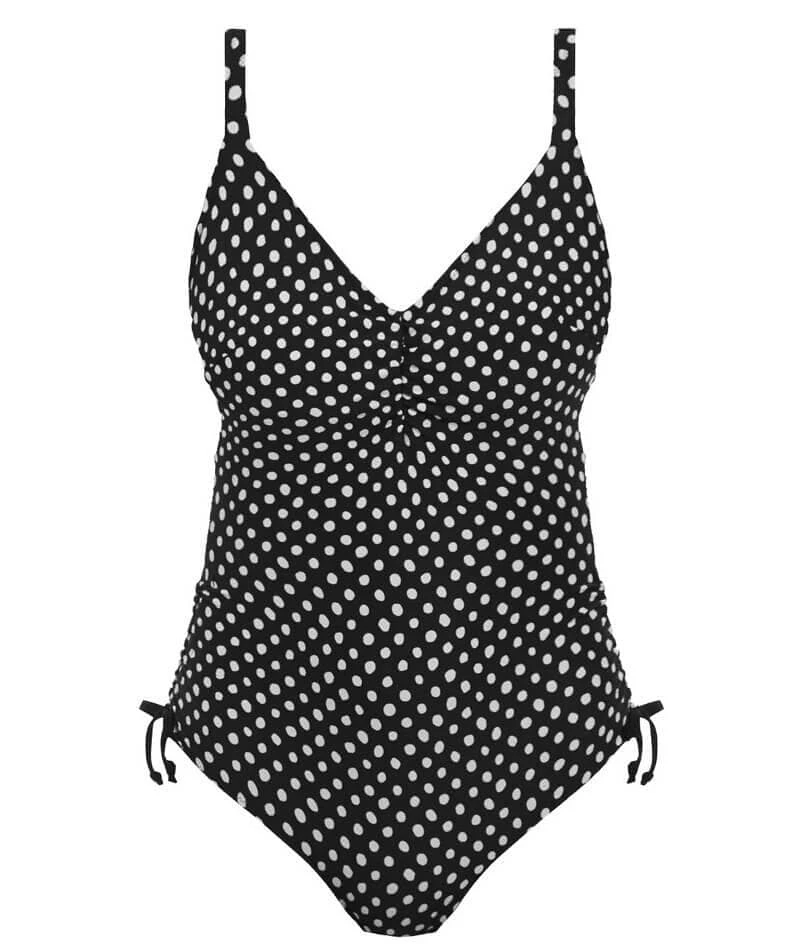 Wacoal Fantasie Swim Santa Monica Underwire V-Neck Swim Suit With Adjustable Leg- Black/White 9 Wacoal Fantasie Swim Santa Monica Underwire V-Neck Swim Suit With Adjustable Leg- Black/White - Image 7