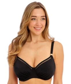 Wacoal Fantasie Swim East Hampton Underwire Gathered Full Cup Bikini Top - Black