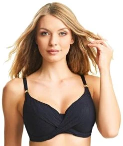 Wacoal Fantasie Swim Ottawa Underwired Wrap Front Full Cup Bikini Top - Black