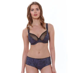 Wacoal Freya Fearne Underwire Plunge Balcony Bra - Black -BRASTOGO Sales freya 4091 fearne underwire plunge balcony bra