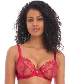 Wacoal Freya Awakening Underwired Plunge Bra - Red