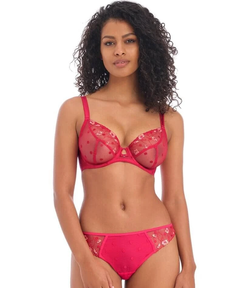 Wacoal Freya Awakening Underwired Plunge Bra - Red 6 Wacoal Freya Awakening Underwired Plunge Bra - Red - Image 4