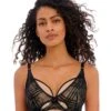 Wacoal Freya Fatale Underwired High Apex Bra - Noir -BRASTOGO Sales freya fatale underwired high apex bra noir 1