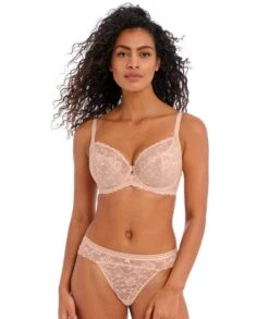 Wacoal Freya Offbeat Underwired Plunge Bra - Natural Beige -BRASTOGO Sales freya offbeat underwired plunge bra natural beige 2