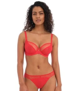 Wacoal Freya Signature Underwired Plunge Bra - Chili Red -BRASTOGO Sales freya signature underwired plunge bra chili red