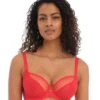 Wacoal Freya Signature Underwired Plunge Bra - Chili Red -BRASTOGO Sales freya signature underwired plunge bra chili red1