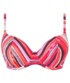 Wacoal Freya Swim Bali Bay Underwired Plunge Bikini Top - Summer Multi -BRASTOGO Sales freya swim 6780smi bali bay underwired plunge bikini top 5