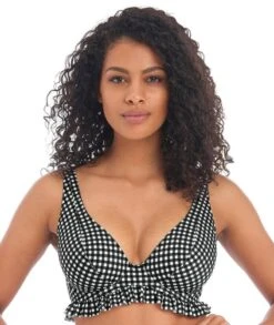 Wacoal Freya Swim Check In Underwired High Apex Bikini Top - Monochrome