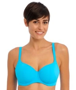 Wacoal Freya Swim Jewel Cove Underwire Sweetheart Bikini Top - Plain Turquoise